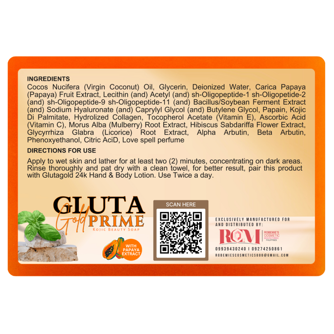 Glutagold Prime Kojic Beauty Soap 145grams